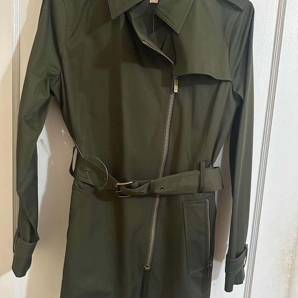 MICHAEL Michael Kors Olive Green Trench Coat